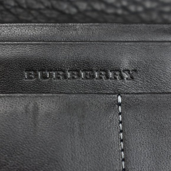 Burberry Black, Leather & "Prorsum Knight" Logo Folding Wallet (VG) - Picture 8 of 8